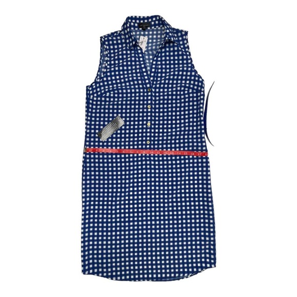 The Limited  Women's Blue Gingham Sleeveless  Shirt Dress Sz XS - Picture 8 of 10